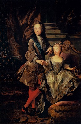 Louis XV et Marie Anne Victoire d`Espagne-François de Troy-1723